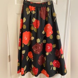 Kate Spade New York Floral Midi Skirt With Pockets, Women’s Small